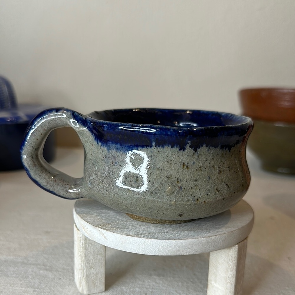 Handcrafted Blue and Gray Mug